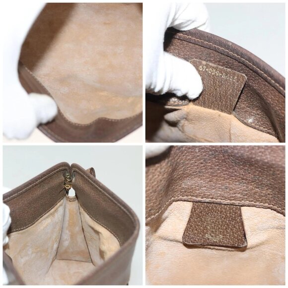 GUCCI Micro GG Supreme Clutch Bag PVC Beige 67 039 5465 Auth 133508 - Picture 15 of 16